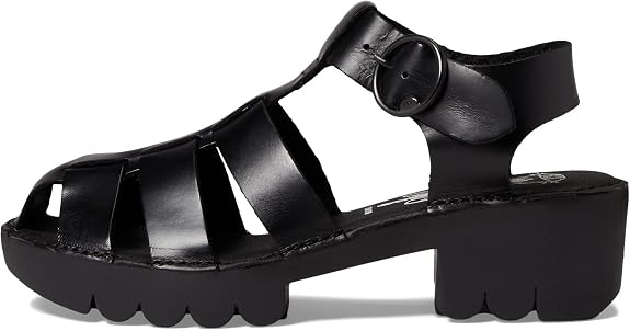 Fly London Emme black – Cangrejera de dona de pell P801511005